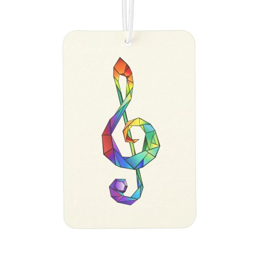 Rainbow Musical Key Treble Autolufterfrischer (Rückseite)