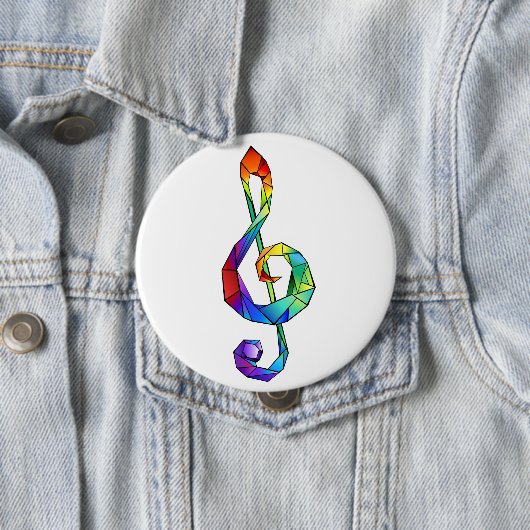 Rainbow Musical Key Treble Button (Beispiel)