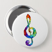 Rainbow Musical Key Treble Button (Vorne & Hinten)