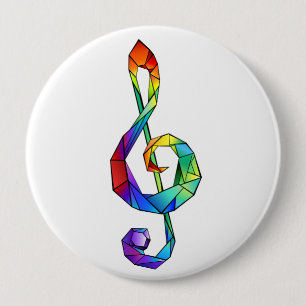 Rainbow Musical Key Treble Button