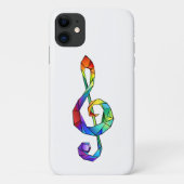 Rainbow Musical Key Treble Case-Mate iPhone Hülle (Rückseite)