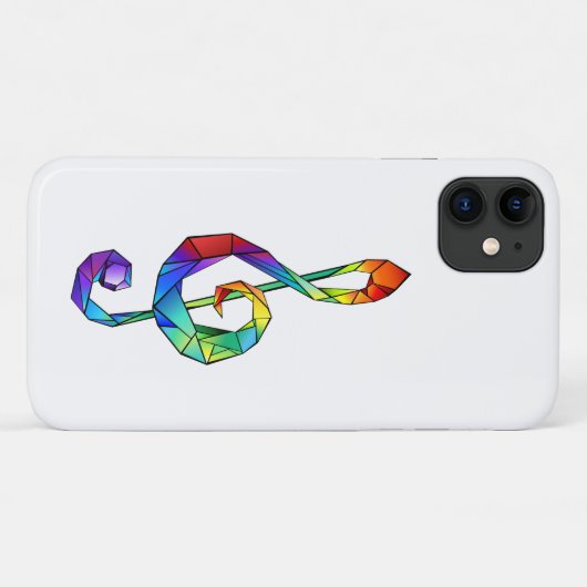 Rainbow Musical Key Treble Case-Mate iPhone Hülle (Rückseite (Horizontal))