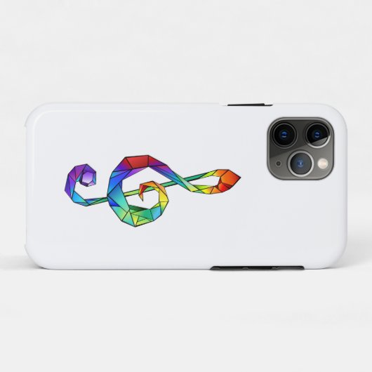 Rainbow Musical Key Treble Case-Mate iPhone Hülle (Rückseite (Horizontal))