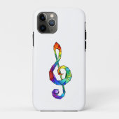 Rainbow Musical Key Treble Case-Mate iPhone Hülle (Rückseite)