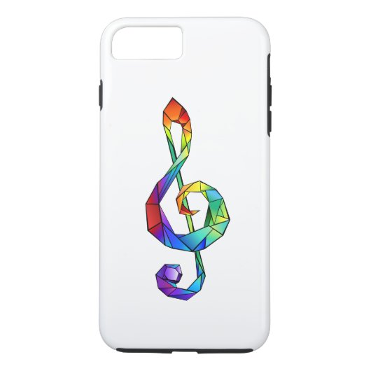 Rainbow Musical Key Treble Case-Mate iPhone Hülle (Rückseite)