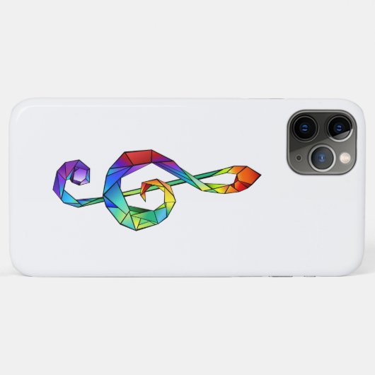 Rainbow Musical Key Treble Case-Mate iPhone Hülle (Rückseite (Horizontal))