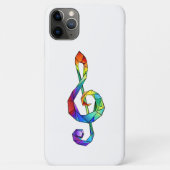 Rainbow Musical Key Treble Case-Mate iPhone Hülle (Rückseite)