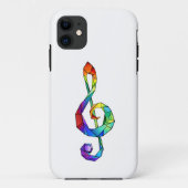 Rainbow Musical Key Treble Case-Mate iPhone Hülle (Rückseite)