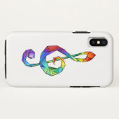 Rainbow Musical Key Treble Case-Mate iPhone Hülle (Rückseite (Horizontal))