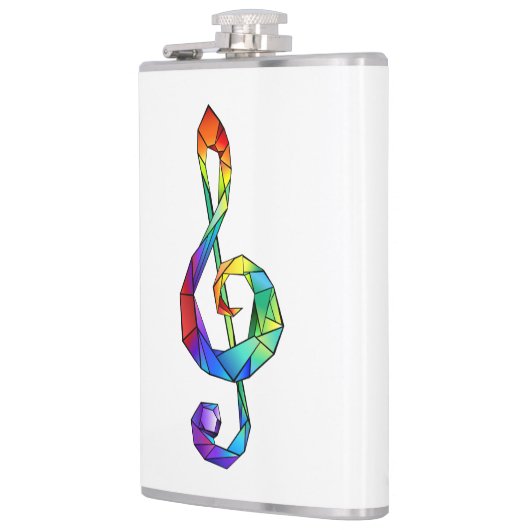 Rainbow musical key treble clef flachmann (Links)