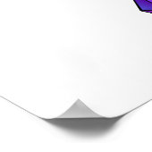 Rainbow musical key treble clef poster (Ecke)