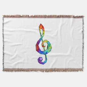 Rainbow Musical Key Treble Decke