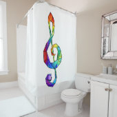 Rainbow Musical Key Treble Duschvorhang (Beispiel)