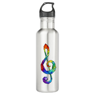 Rainbow Musical Key Treble Edelstahlflasche