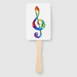 Rainbow Musical Key Treble Fächer
