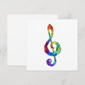 Rainbow Musical Key Treble Feiertagskarte (Vorne/Hinten)
