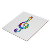 Rainbow Musical Key Treble Fliese (Seite)