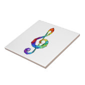 Rainbow Musical Key Treble Fliese (Seite)