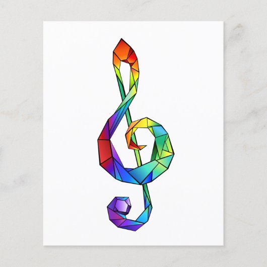 Rainbow Musical Key Treble Flyer (Vorne)