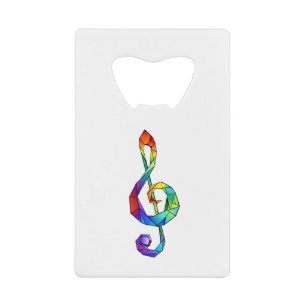 Rainbow Musical Key Treble Geldbeutel Flaschenöffner