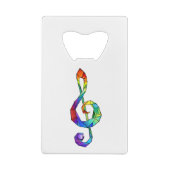 Rainbow Musical Key Treble Geldbeutel Flaschenöffner (Rückseite)