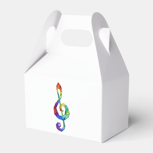 Rainbow Musical Key Treble Geschenkschachtel (Vorderseite)