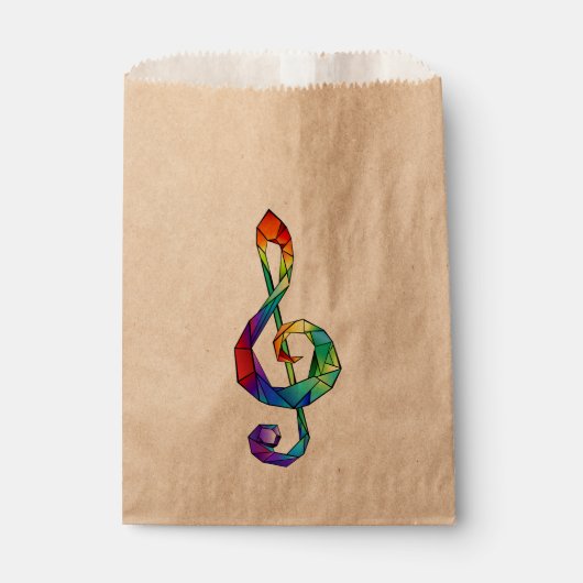 Rainbow Musical Key Treble Geschenktütchen (Vorderseite)