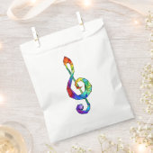 Rainbow Musical Key Treble Geschenktütchen (Ausgeschnitten)