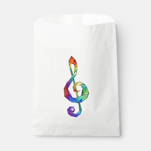 Rainbow Musical Key Treble Geschenktütchen (Vorderseite)
