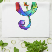 Rainbow Musical Key Treble Geschirrtuch (Gefaltet)