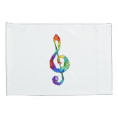 Rainbow Musical Key Treble Kissenbezug (Rückseite-Rechts)