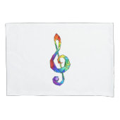 Rainbow Musical Key Treble Kissenbezug (Vorderseite-Links)