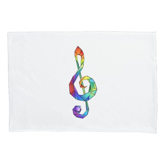 Rainbow Musical Key Treble Kissenbezug (Vorderseite-Links)