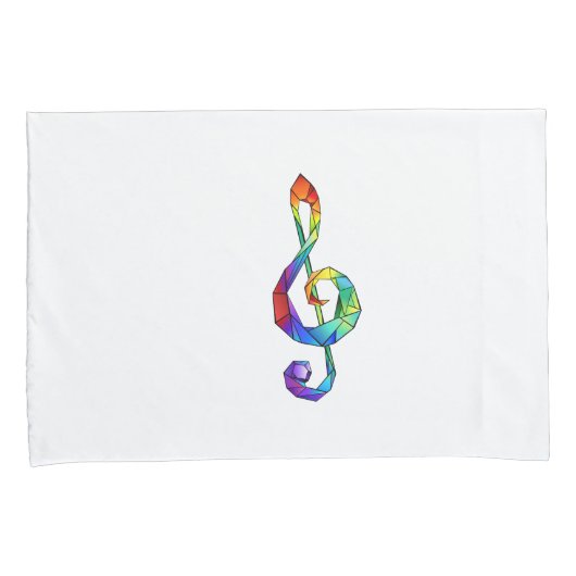Rainbow Musical Key Treble Kissenbezug (Vorderseite-Rechts)