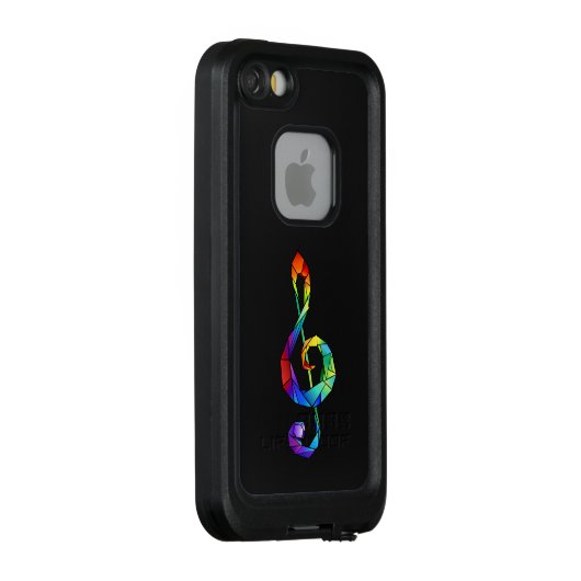 Rainbow Musical Key Treble LifeProof iPhone Hülle (Hinten/Rechts)