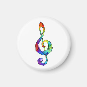 Rainbow Musical Key Treble Magnet