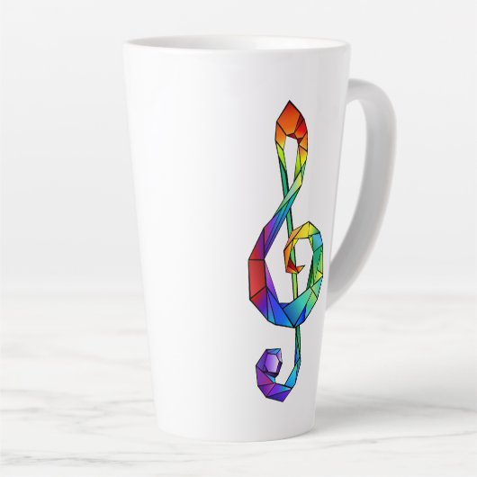 Rainbow Musical Key Treble Milchtasse (Rechte Ecke)