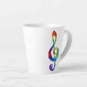 Rainbow Musical Key Treble Milchtasse (Rechte Ecke)