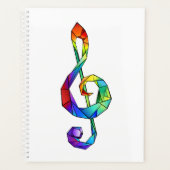 Rainbow Musical Key Treble Planer (Vorderseite)