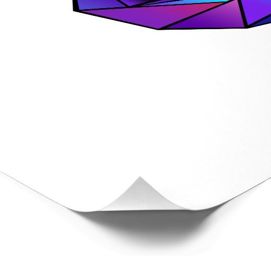 Rainbow Musical Key Treble Poster (Ecke)