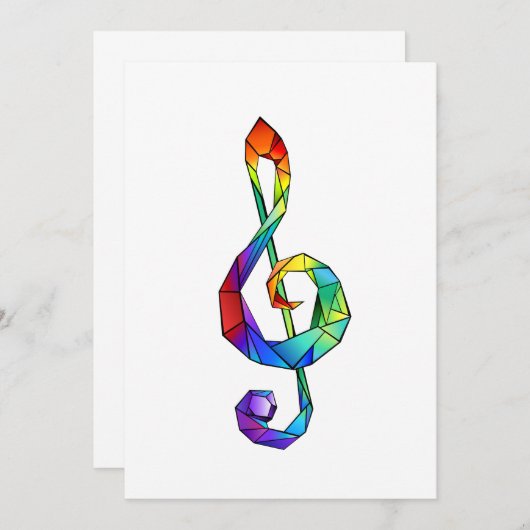 Rainbow Musical Key Treble Programm (Vorne/Hinten)