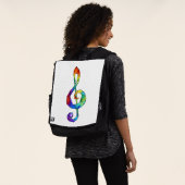 Rainbow Musical Key Treble Rucksack (Ausgewaschen)