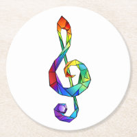 Rainbow Musical Key Treble
