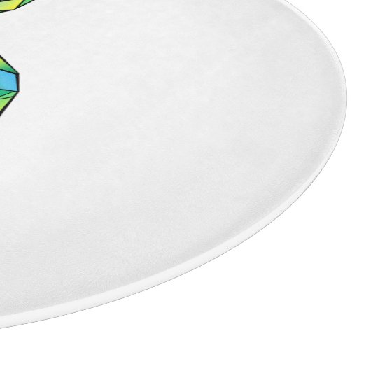 Rainbow Musical Key Treble Schneidebrett (Ecke)