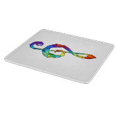 Rainbow Musical Key Treble Schneidebrett (Ecke)