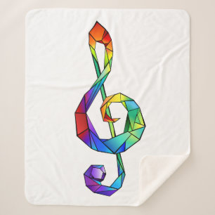 Rainbow Musical Key Treble Sherpadecke