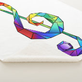 Rainbow Musical Key Treble Sherpadecke (3/4)