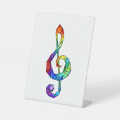 Rainbow Musical Key Treble Sockelschild (Vorderseite)
