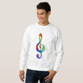 Rainbow Musical Key Treble Sweatshirt (Vorne ganz)
