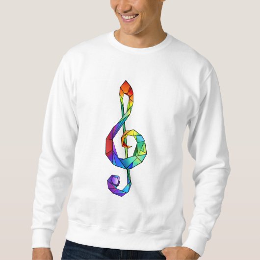 Rainbow Musical Key Treble Sweatshirt (Vorderseite)